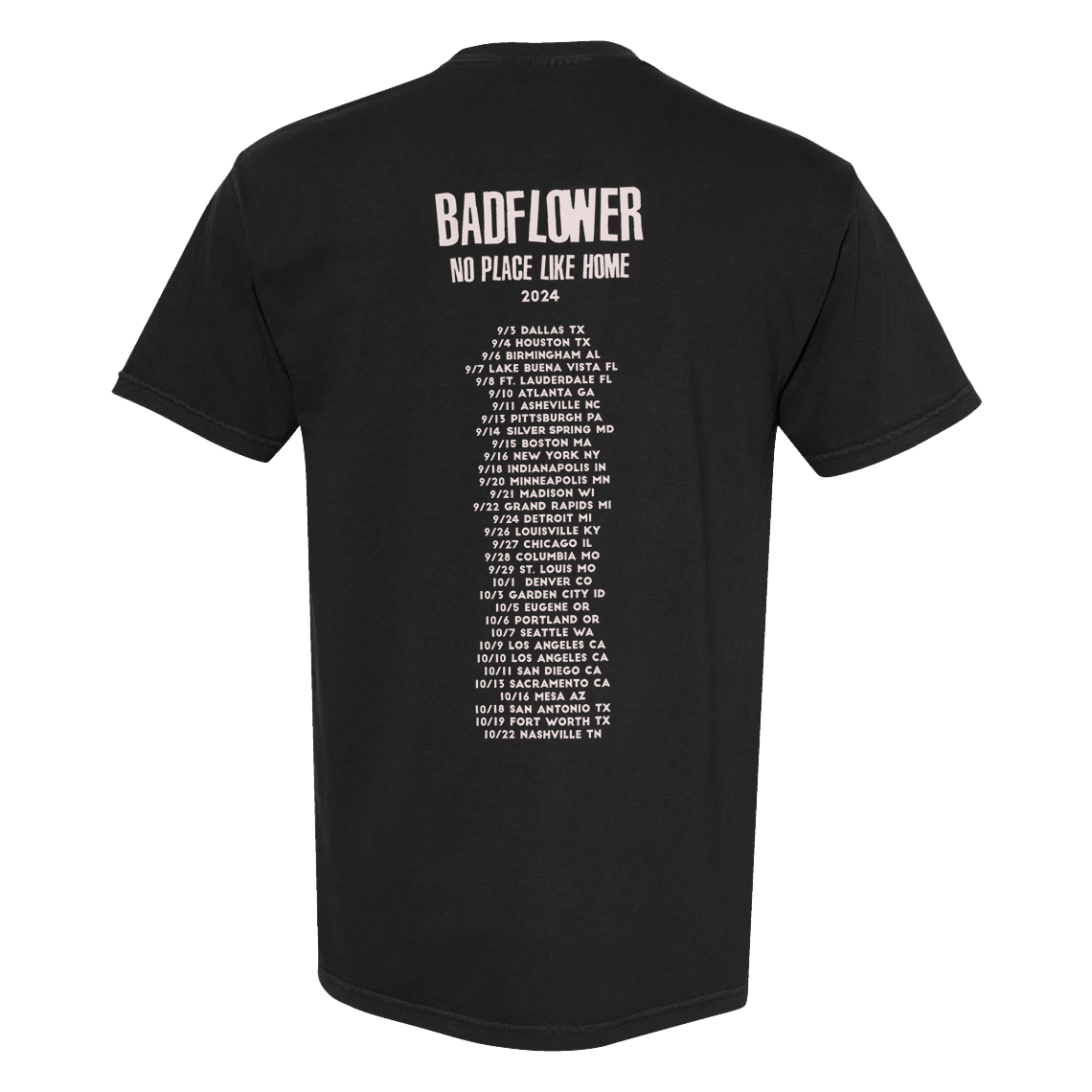 No Place Like Home 2024 Tour Tee