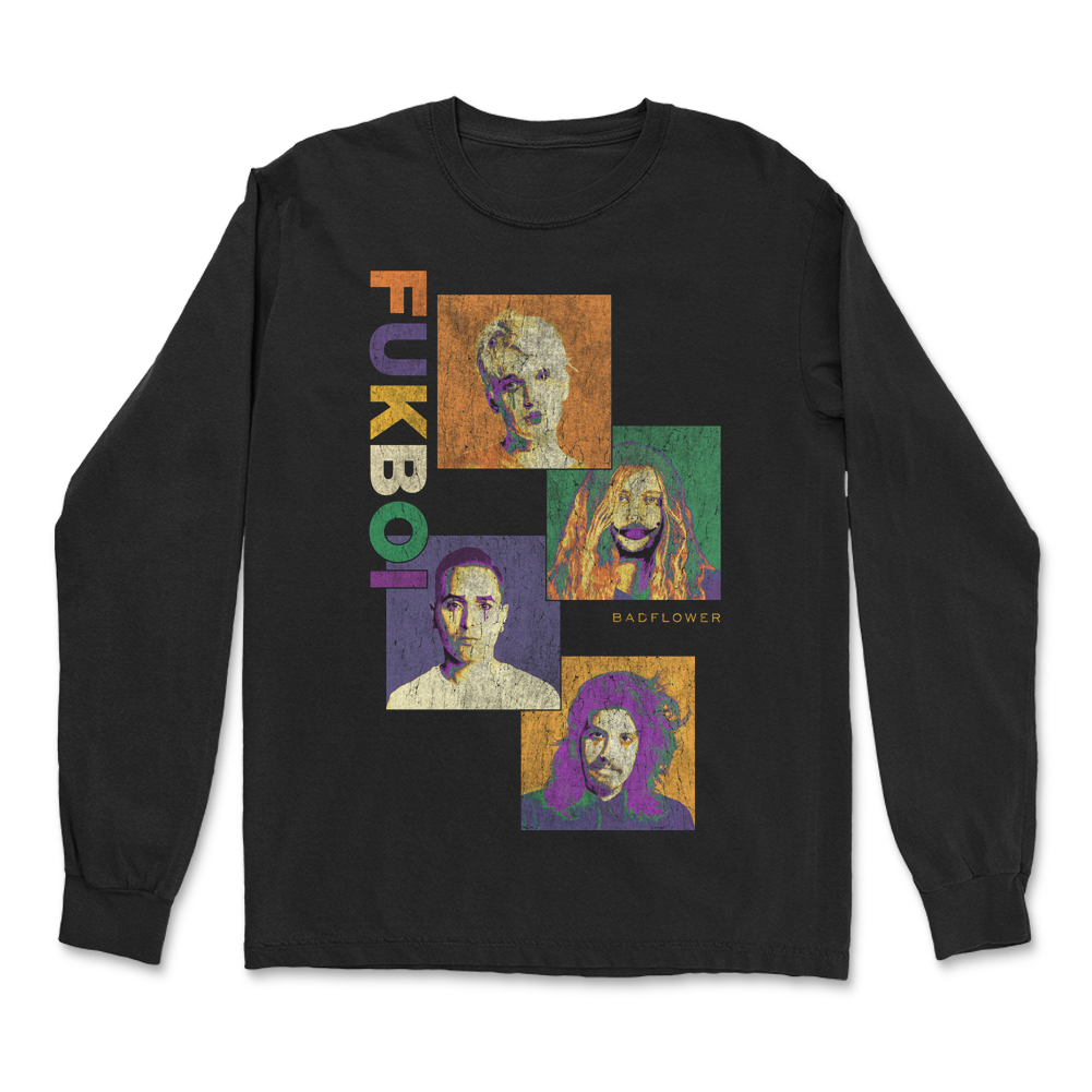 badflower fukboi long sleeve black tee